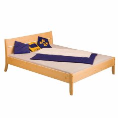 eoshop Bračni krevet Linda 160x200 cm, masivno drvo smreke, lakirani završetak