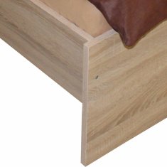 eoshop Bračni krevet 160x200 cm Sonoma hrast, laminat, uzglavlje, bez podnice i madraca