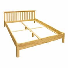 eoshop Bračni krevet TORINO 160x200 cm, masivna borovina, lakirani završetak