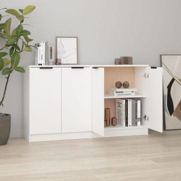 Vidaxl Ormarići, 2 kom, Bijeli, 60x30x70 cm, Materijal na bazi drva