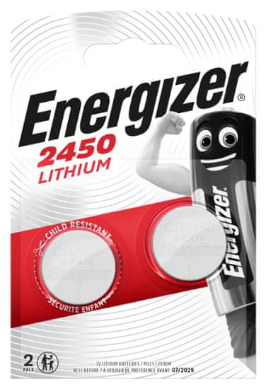 Energizer CR2450 Lithium baterija, 2 komada