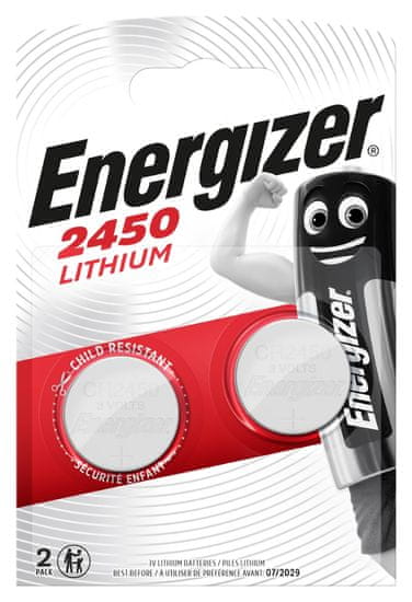 Energizer CR2450 Lithium baterija, 2 komada