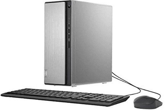 Lenovo IdeaCentre 5 14ACN6 stolno računalo s tipkovnicom i mišem, Ryzen 5 5600G, 8GB, 512GB, GTX1650, FreeDos, siva (143654)
