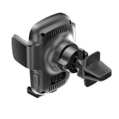 Tech-protect X05 Vent držač mobitela za auto, Qi punjač 15W, crno