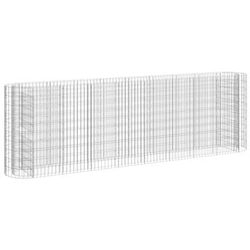 Vidaxl Gabionska povišena gredica od pocinčanog željeza 330x50x100 cm