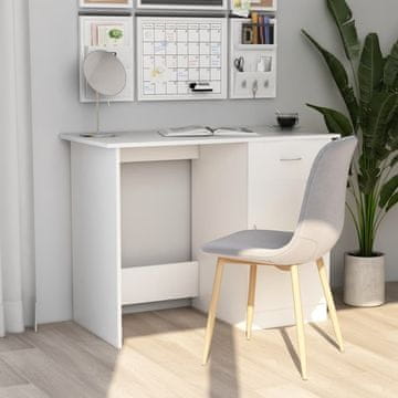 Vidaxl Radni stol, bijeli, 100x50x76 cm, materijal na bazi drva