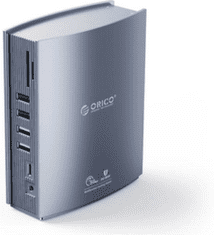 Orico CDH-15N priključna stanica, 15 v 1, 6xUSB-A, 2x USB-C, USB-C PD, 2xHDMI 4K 60Hz, DP 1.4, RJ45, SD+TF, audio, siva (CDH-15N-GY-BP)