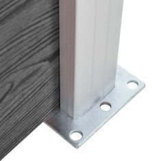 Vidaxl Panel za ogradu WPC 175 x 146 cm crni