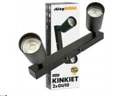 Berge LED stropna točkasta svjetiljka VIKI-X 2x GU10 - crna