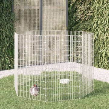Vidaxl Ogradica za kućne ljubimce, 8 panela, 54x100 cm, pocinčano željezo