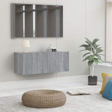 Vidaxl Zidni TV ormarić, sivi hrast sonoma, 80x30x30 cm