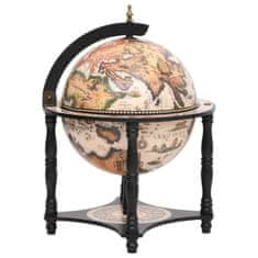 Vidaxl Globe bar sa stalkom za vino, crni, puni eukaliptus