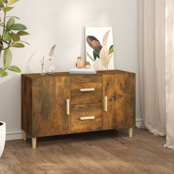 Vidaxl Ormarić dimljeni hrast 100x36x60 cm Materijal na bazi drva