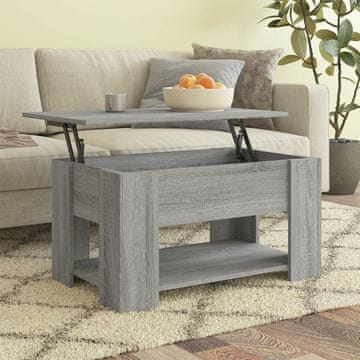 Vidaxl Klub stolić, sivi hrast sonoma, 79x49x41 cm