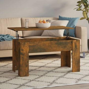 Vidaxl Klub stolić dimljeni hrast 101x49x52 cm