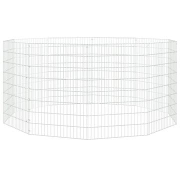 Vidaxl Ograda za životinje s 10 ploča 54 x 80 cm od pocinčanog željeza
