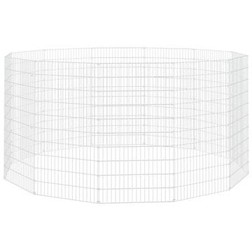 Vidaxl Ograđeni prostor za životinje slobodnog uzgoja s 12 panela 54 x 100 cm pocinčano željezo