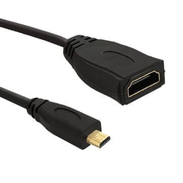 Qoltec adapter HDMI A ženski | Micro HDMI D muški | 0,2 m