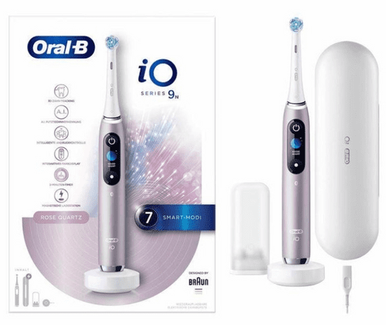 Oral-B iO Series 9n električna četkica za zube, Rose Quartz