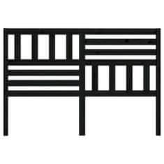 Vidaxl Uzglavlje za krevet crno 156 x 4 x 100 cm od masivne borovine
