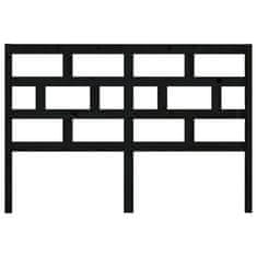 Vidaxl Uzglavlje za krevet crno 141 x 4 x 100 cm od masivne borovine