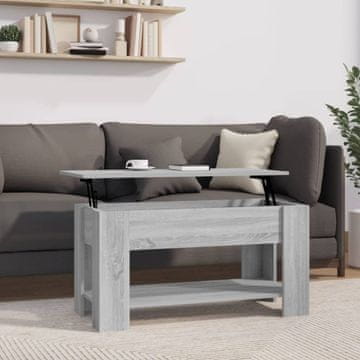 Vidaxl Klub stolić, sivi hrast sonoma, 101x49x52 cm