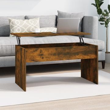Vidaxl Klub stolić dimljeni hrast 102x50,5x52,5 cm