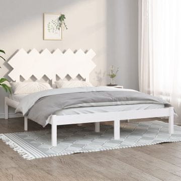 Vidaxl Okvir kreveta Bijeli 140x190 cm Puno drvo