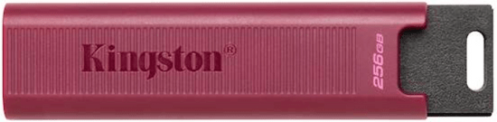 Kingston DT Max USB pogon, 256 GB, 3.2 Gen2, 1000/900MB/s, metalni, klizni konektor, crveni (DTMAXA/256GB)