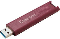 Kingston DT Max USB disk, 1 TB, 3.2 Gen2, 1000/900MB/s, metalni, klizni konektor, crvena (DTMAXA/1TB)