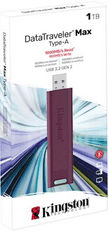 Kingston DT Max USB disk, 1 TB, 3.2 Gen2, 1000/900MB/s, metalni, klizni konektor, crvena (DTMAXA/1TB)