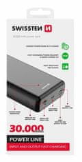 SWISSTEN stanica za punjenje POWER LINE POWER BANK, 30000 mAh (22013914)