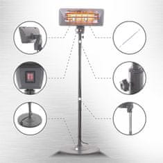 Camry CR7737 samostojeća halogena grijalica, 2000 W