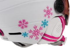 Skijaška kaciga Rider Pro, bijela/mat roza, 53 - 55