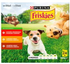 Friskies Hrana za pse Dog Adult Multipack govedina/piletina/janjetina u želeu, 4×(96×100 g)