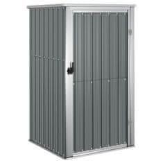 Vidaxl Vrtna kućica siva 88x89x161 cm pocinčani čelik