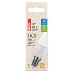EMOS True Light LED žarulja, 4,2 W, E14, neutralna bijela