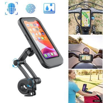 Cool Mango držač za mobitel, vodootporan nosač, motor bicikl, podesiva ručka, rotacija 360°, bez alata - Uniholder