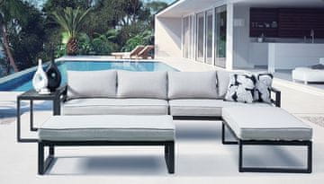 Rojaplast Portland Aluminijski Vrtni Set za 4 Osobe sa Stolom i Poduškama