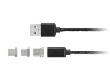 Krüger&Matz USB Kruger-Magnetic 3/1, Micro USB, USB-C, ILITHING, 1M