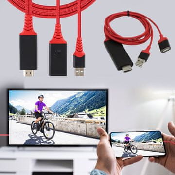 Cool Mango HDMI kabel za Android telefon za prikaz videozapisa na TV-u i projektoru, 1 m