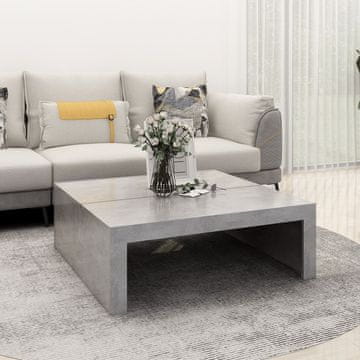 Vidaxl Klub stolić betonsko-sivi 100x100x35 cm