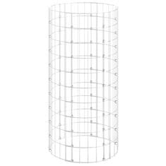 Vidaxl Kružni gabionski stup od pocinčanog čelika Ø 50 x 100 cm