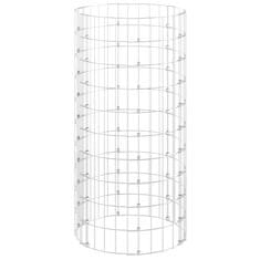 Vidaxl Kružni gabionski stup od pocinčanog čelika Ø 50 x 100 cm