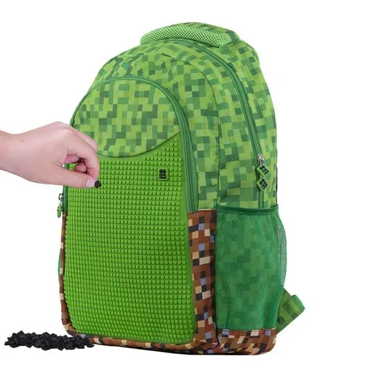 Pixie Crew Minecraft kreativna školska torba, zeleno-smeđa