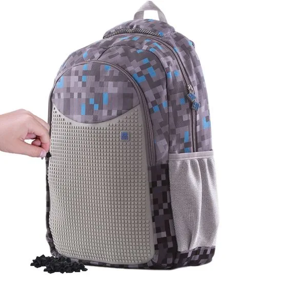 Pixie Crew kreativni školski ruksak Minecraft, sivo plavi