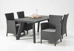 KETER Elegantno Iowa vrtno sjedalo - grafit s jastucima u sivoj boji