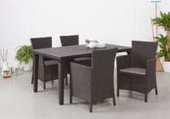 KETER Uspravna Vrtna Stolica IOWA Montana - Smeđa sa Sivo-Smeđim Jastucima