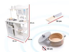 Ikonka Aga Dječja drvena kuhinjica MDF s priborom 85cm