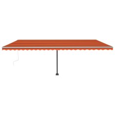 Vidaxl Samostojeća tenda na ručno uvlačenje 600x350cm narančasto-smeđa